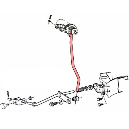 Steering Column Back Drive Rod 1pc