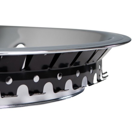 Rally Wheel Trim Rings Kit 14 X 7 Chromed Stainless Stepped Edge