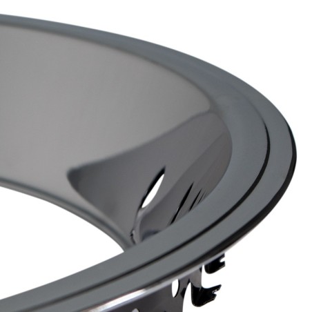 Rally Wheel Trim Rings Kit 14 X 7 Chromed Stainless Stepped Edge