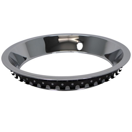 Rally Wheel Trim Rings Kit 14 X 7 Chromed Stainless Stepped Edge