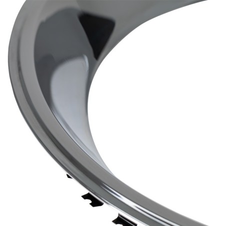 Rally Wheel Trim Rings Kit 15 X 7 Chromed Stainless Stepped Edge