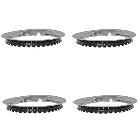 Rally Wheel Trim Rings Kit 14 X 7 Chromed Stainless Rolled Edge