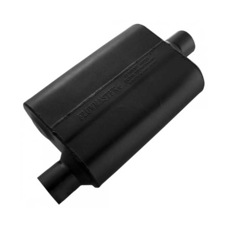 Flowmaster 40 Series Muffler, 2.5 In. Offset Inlet, 2.5 In. Center Outlet, Aggressive Tone