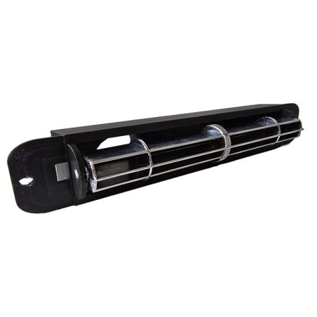 Center Dash Vent Assembly With Air Conditioning, Black And Chrome