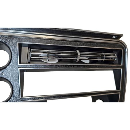 Center Dash Vent Assembly With Air Conditioning, Black And Chrome