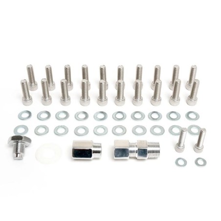 Big Block Finned Aluminum Oil Pan Drivers Side Dipstick Polished