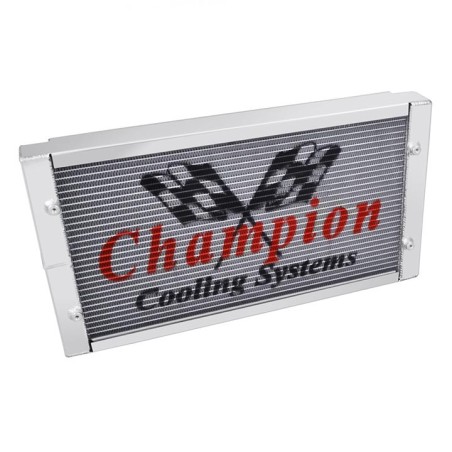 Champion Cooling Universal Series, 1 Row Drag Racing Radiator 25 x 16 Over Dual Pass