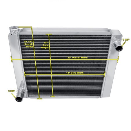 Champion Cooling Universal Series, 18 Inch Width Core, Ford Config 3 Row Aluminum Radiator
