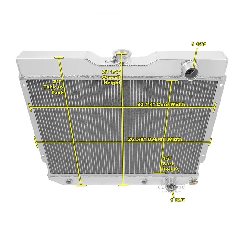 1963-1965 Chevrolet Nova Champion Cooling Aluminum Radiator Econonmy ...