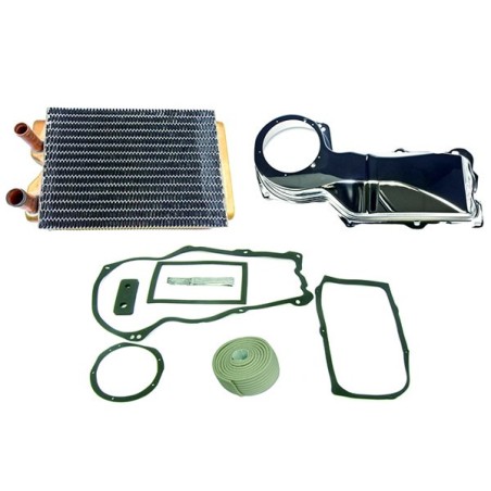 Heater Core, Chrome Box & Seal Kit w/ Factory Caulking - w/o AC