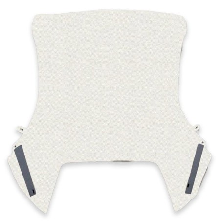 Convertible Top With Plastic Rear Window Non-Zipper OE White