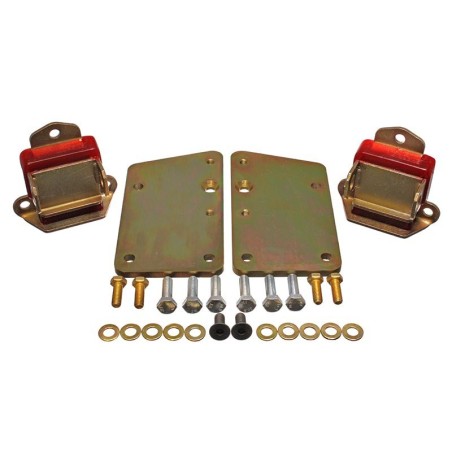 Energy Suspension Polyurethane LS Conversion Motor Mount Wide Short Mount Kit Red