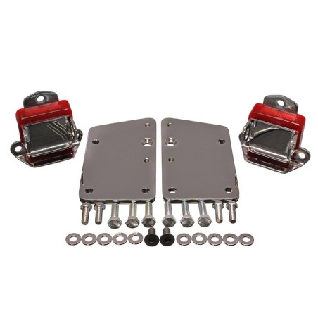 Energy Suspension Polyurethane LS Conversion Motor Mount Wide Short Mount Kit Red
