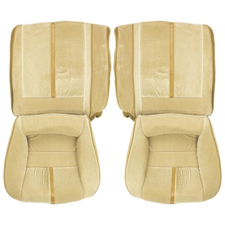 Rear Split Back Seat Covers, Deluxe Cloth Sandstone