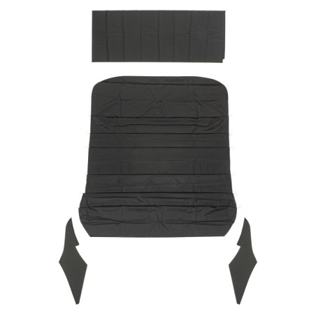 6 Bow Headliner, Black Ribbed Grain