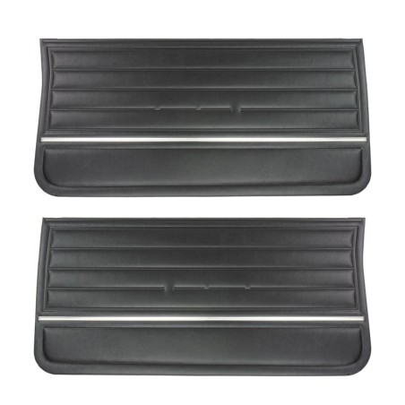 Front Door Panels, Pre-Assembled, Black