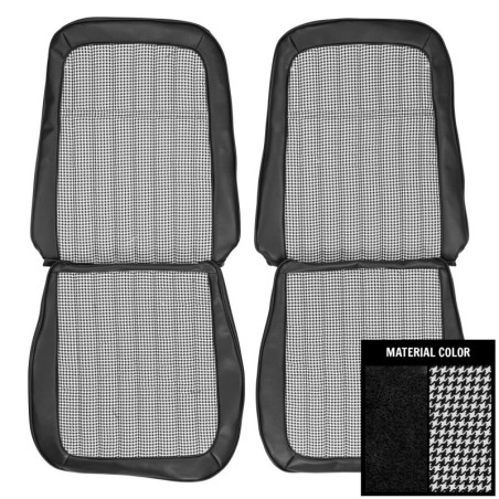 Houndstooth Bucket Seat Covers, Black