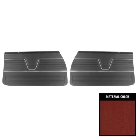 PUI Platinum Edition Coupe Front Door Panels, Pre-Assembled, Red M30