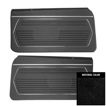 PUI Platinum Edition Pre-Assembled Front Door Panels, Black