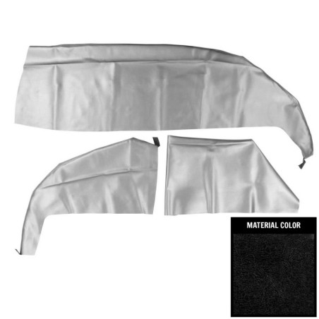 Sedan Cargo Area Covers, 6 Piece Black