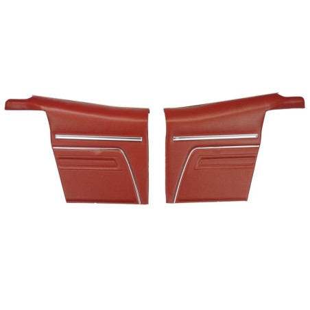 PUI Platinum Edition Pre-Assembled Door Panels Rear Convertible Red
