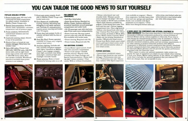 1978 Malibu Brochure (page 14 & 15)