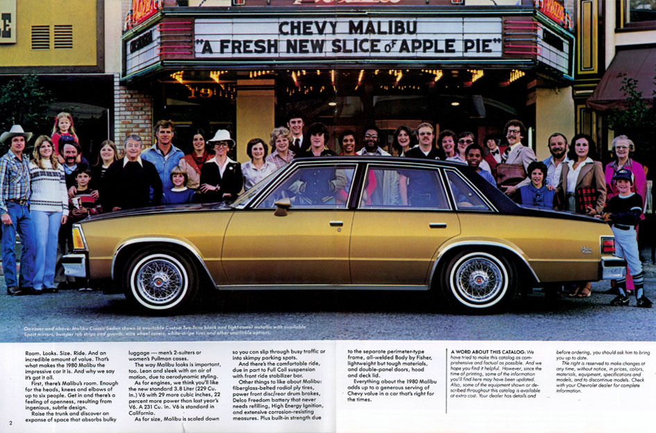 1980 Chevrolet Malibu OEM Brochure.