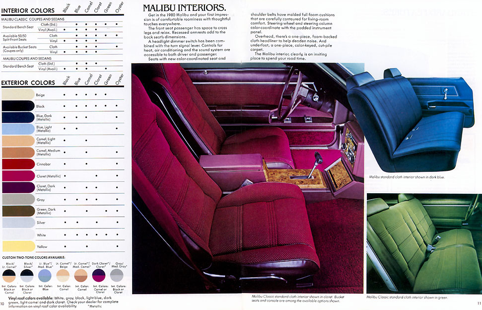 1980 Chevrolet Malibu OEM Brochure
