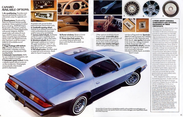 1980 Camaro OEM Brochure