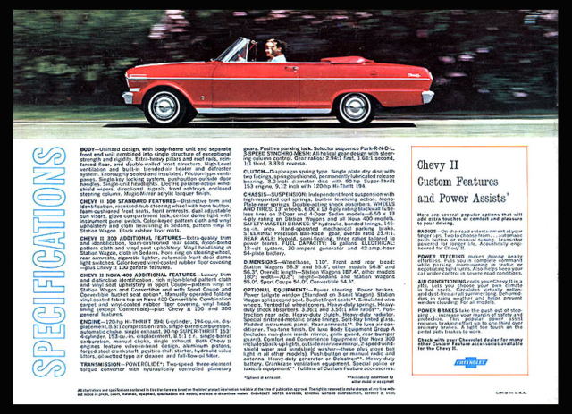 1962 Chevy II OEM Brochure