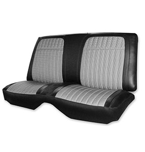 1968 Camaro Coupe Houndstooth Rear Seat Covers, Black