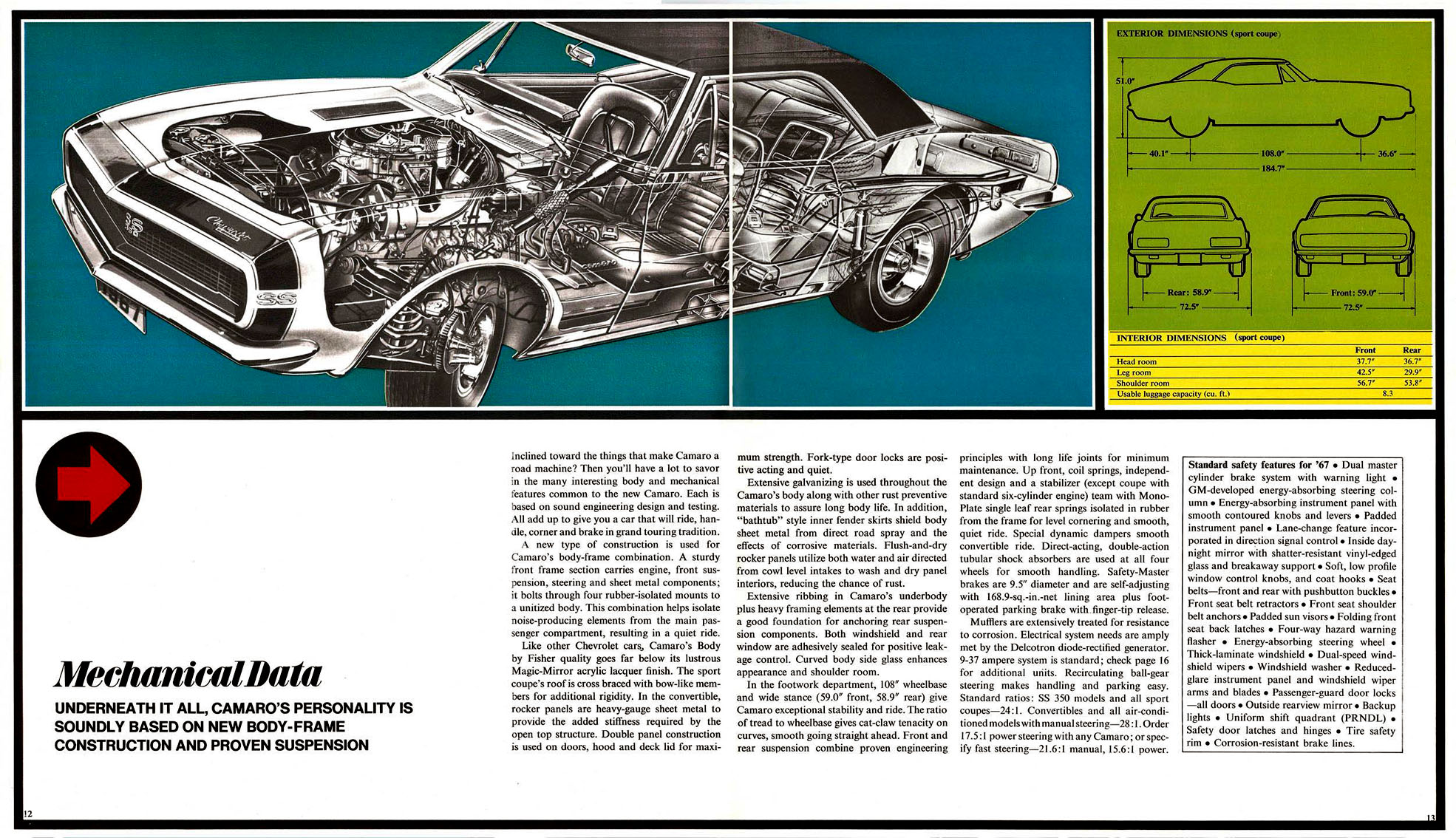 1967 Camaro Mechanical Data