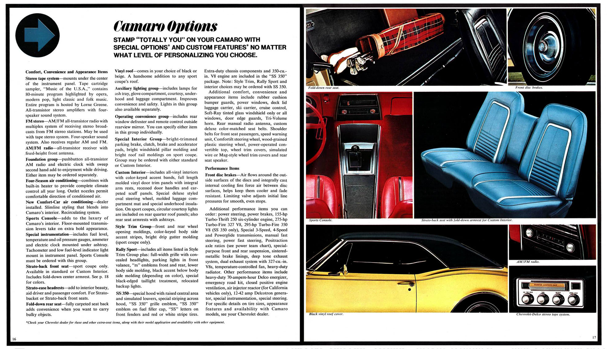 1967 Camaro Dealer Installed Options