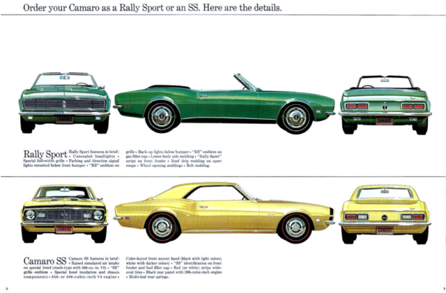 1968 Camaro RS & SS Details
