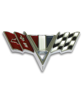 v cross flag emblem