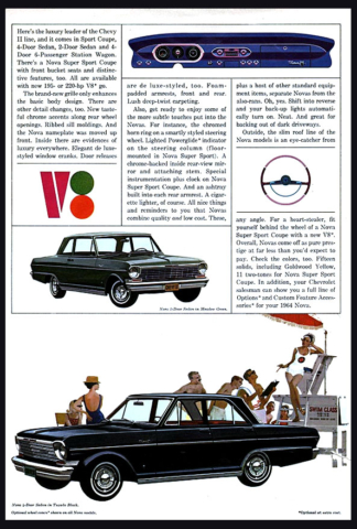 1964 Chevy II Nova OEM Brochure