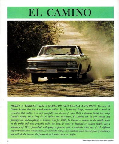 1966 El Camino OEM Brochure