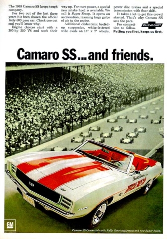 1969 Camaro Indy Pace Car