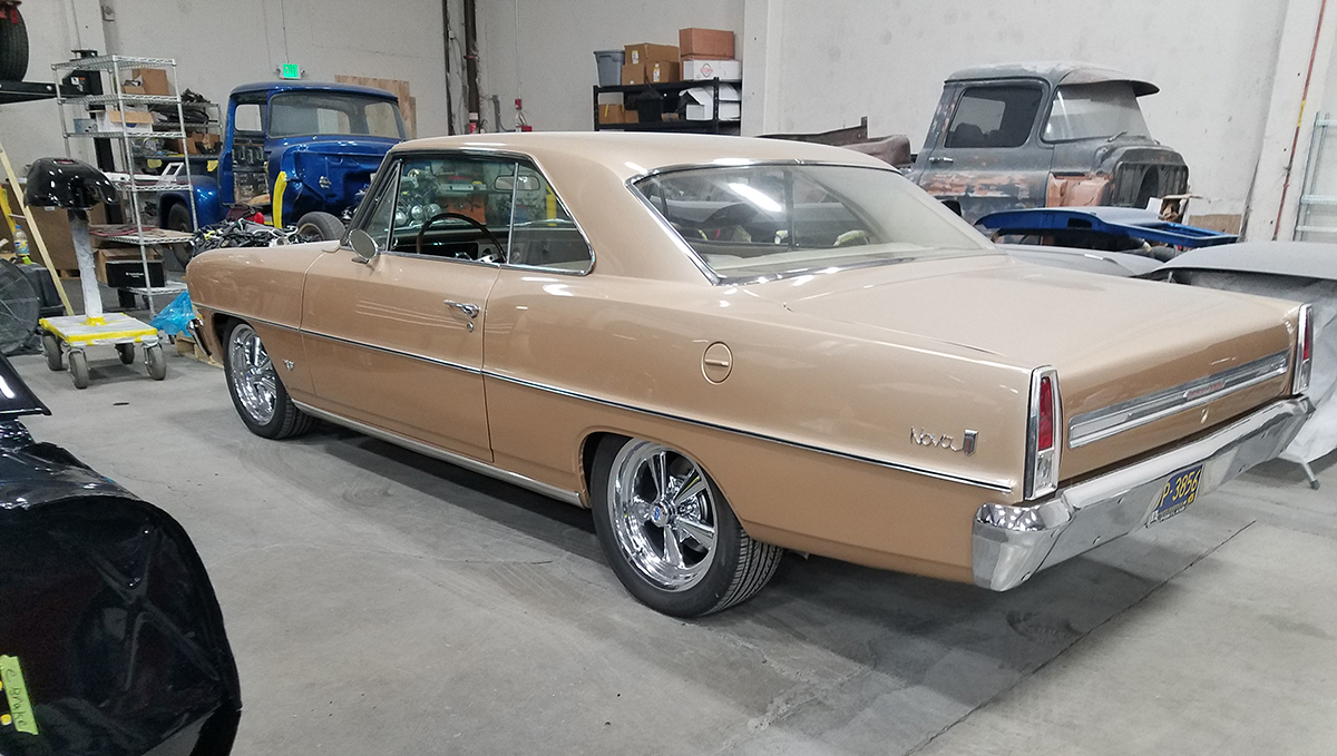 1966 Nova in a Garage