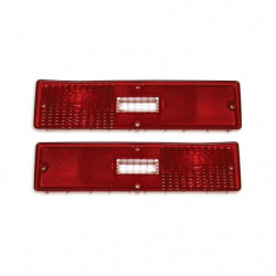 Pair Clear Parking Lamp Assemblies For 1970 Chevy Nova - Amber Lens, Front Left & Right, KK NO-PLA-70