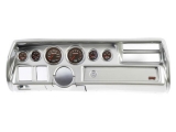 1970-1972 El Camino Non-SS Thunder Road Concourse Series, High Velocity Red Line Gauges, Brush. Alum Image