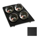 1968-1974 Nova Console Gauge Quad Pod, Black, American Muscle Gauges Image