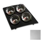 1968-1969 Camaro Console Gauge Quad Pod, Brushed Alum, American Muscle Gauges Image