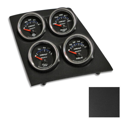 1968-1969 Camaro Console Gauge Quad Pod, Black, Cobalt Gauges: 110-68-40011