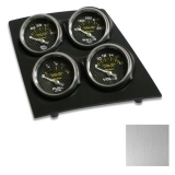 1968-1969 Camaro Console Gauge Quad Pod Brushed Alum Carbon Fiber Gauges Image