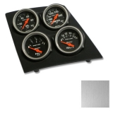 1968-1969 Camaro Console Gauge Quad Pod, Brushed Alum, Sport Comp Gauges Image