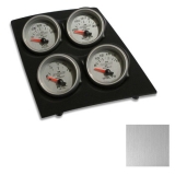 1968-1974 Nova Console Gauge Quad Pod Brushed Alum Ultra Lite 2 Gauges Image