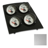 1968-1969 Camaro Console Gauge Quad Pod Brushed Alum Phantom 2 Gauges Image