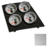 1968-1969 Camaro Console Gauge Quad Pod Brushed Alum NV Gauges Image