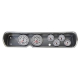 1965 Chevelle 6 Gauge Panel Brushed Alum. With 5 Inch Auto Meter Ultra-Lite 2 Gauges Image